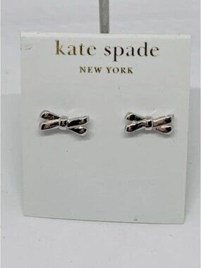 Kate Spade Silver Bow Earrings NWT $48